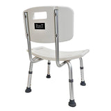 Shower Chair Shower Stool Adjustable Height With Angles Legs And Backrest Bath Seat