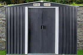 Metal Shed Width 10 ft x Depth 12 ft with base Garden shed